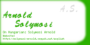 arnold solymosi business card